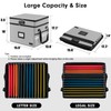 Fireproof Document Box with Lock, 2-Layer File Box Storage Organizer