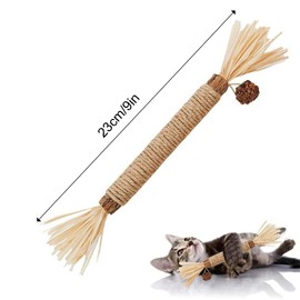 WeddHuis Pack of 4 Cat Sticks, Cat Sticks for Teeth Cleaning, Chew Sticks Set, Catnip Toy, Catnip Sticks for Grinding Teeth, for Cat to Play, Bite, Chew (Long/2 Pieces)