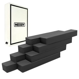 NEODY SB-0208-B Magnet Strong Neodymium Magnet Silicon BAR (2.0 x 0.4 x 0.2 inches (51 x 10 x 6 mm) Black Set of 8