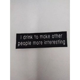 Funny Drinking Patch Embroidered USA Seller Gift for him or her