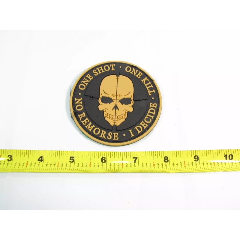 PVC Rubber Morale Patch Military Sniper One Shot Kill US