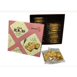 Chia Te Handmade Nougat Cracker Grenn Onion Snack 24 pcs/Box 佳德葱軋餅24片