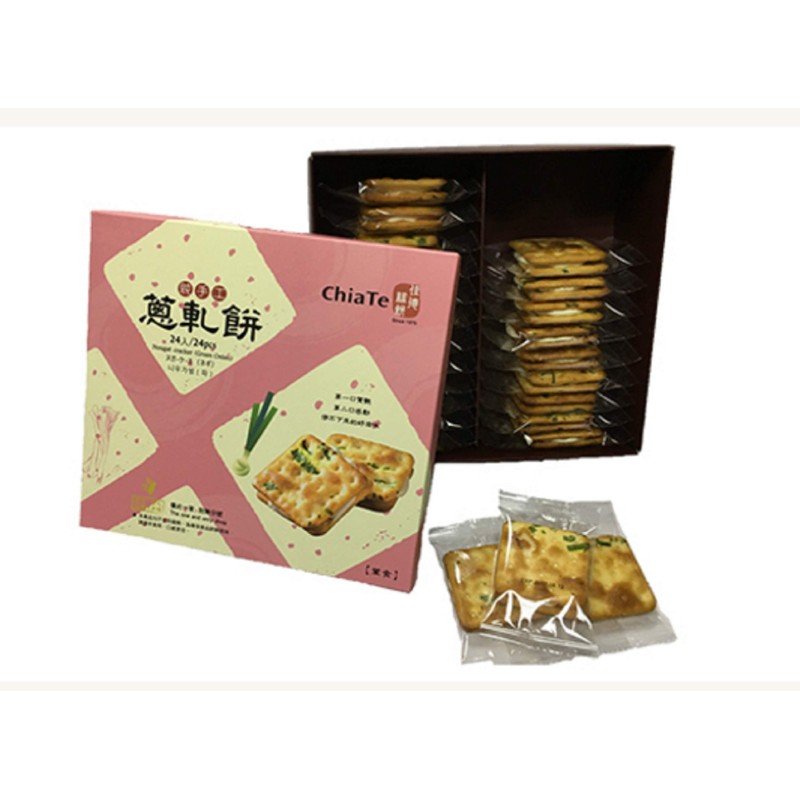 Chia Te Handmade Nougat Cracker Grenn Onion Snack 24 pcs/Box