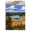 Lantern Press 6x9 Inch Metal Sign, Yellowstone National Park, Grand