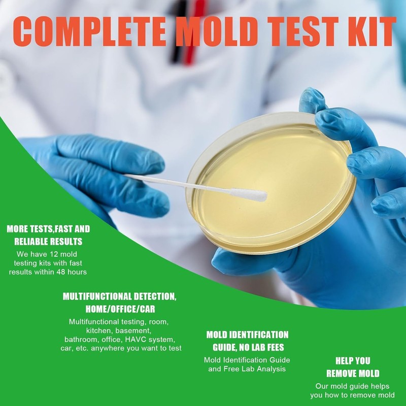Mold Test Kit for Home Within 6 Individual Tests,DIY Detector