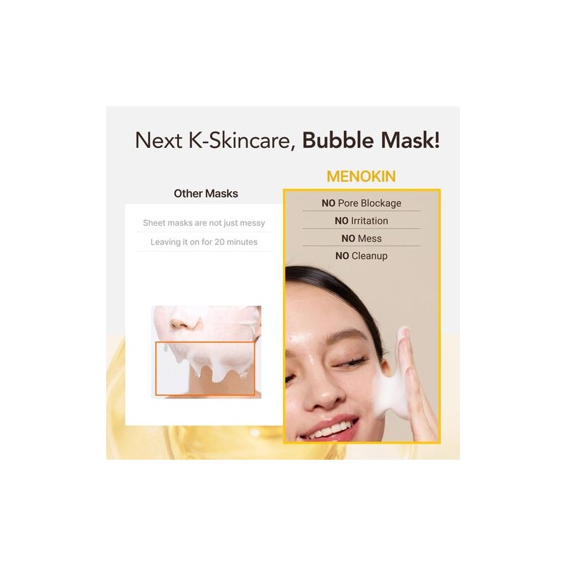 MENOKIN [MENOKIN]30 Seconds Quick Bubble Mask 95ml #BRIGHT