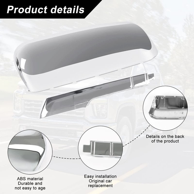Tow Mirror Caps Replacement for Chevy Silverado GMC Sierra 2020