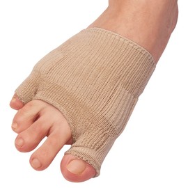 Alphax Foot Supporter, Made in Japan, For Left and Right Use, Cotton Blend, Smooth, Washable Bunion Pads (Pack of 1), Beige