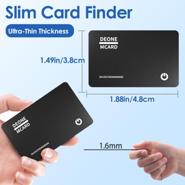 Wallet Tracker Card Slim 1.6 mm, Wallet Finder, Wallet Finder with Apple Where? App (iOS Only, Not for Android), Bluetooth Item Finder for Wallets, Phones, Passports