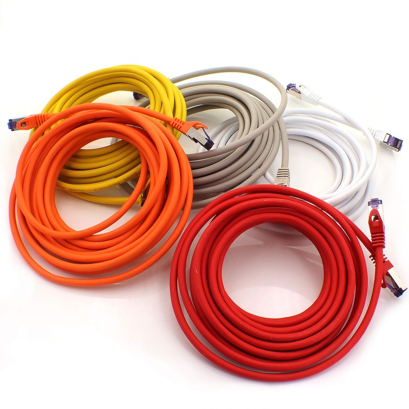 1aTTack.de 5x 2.0 M CAT7 Netzwerkkabel - 10 Gigabit -