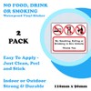 2-Pack - No Smoking Eating or Drinking in Vehicle -