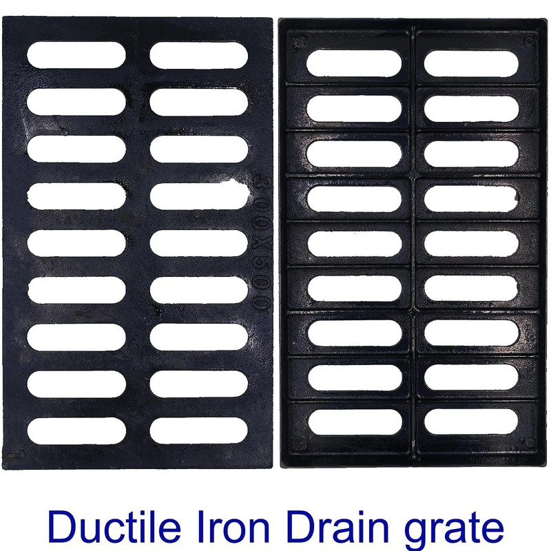MOSINSBO Cast Iron Drain Grate 20x12 in, A-Class 3372 lbs