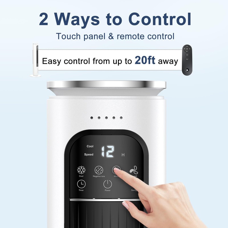 Windowless Portable Air Conditioner Ac Unit with Remote,37” Evaporative Air