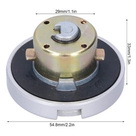 Fuel Cap, Qiilu Gas Tank Cap with Keys Stainless Steel Parts Stainless Steel Fuel Door Cover Universal for Scooter Motorcycle (Splitter)
