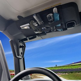 Sun Visor Organizer for Jeep, Tactical Sun Visor Storage Bag for Jeep Wrangler JK JL and Gladiator JT, Universal Driver's Sun Visor Storage Bag Holder