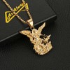AsAlways St. Michael the Archangel Necklace for Men Stainless Steel