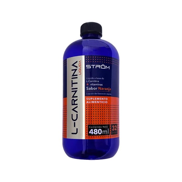 Strom L-carnitina Líquida 480 Ml Con Complejo B 32 Porciones