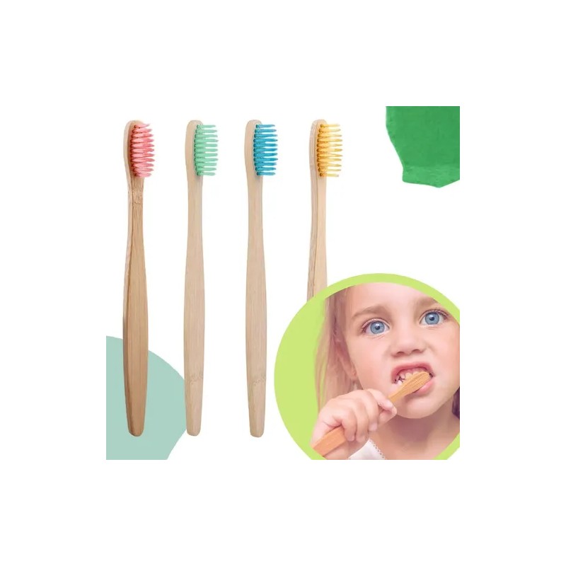 50 Cepillo De Dientes Ecológico De Bambú Niños