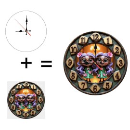 25x25cm Wood Wall Clock that is Also a Puzzle (Pieces form the numbers)sheet size: 25*25cm/9.843*9.843inch, color: White