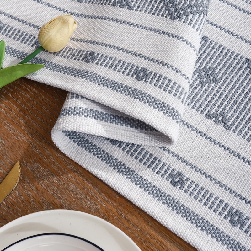 Tosleo Boho Table Runner Gray Stripe Table Runner for Modern
