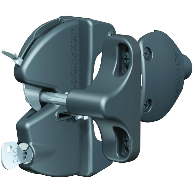 National Hardware N346-201 V6201 LokkLatch in Black, 4-9/16"