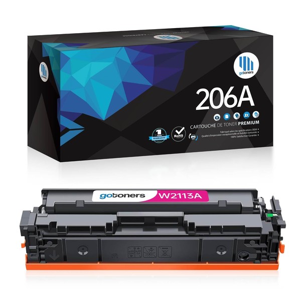 [with Chip] 206A Magenta Toner Replacement for HP W2113A 206X
