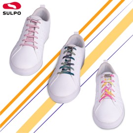 SULPO Flat Shoelaces without Tying - Colourful Quick Release - Elastic Shoe Laces - Rubber - Shoelaces - Laces for Children and Adults, Pride