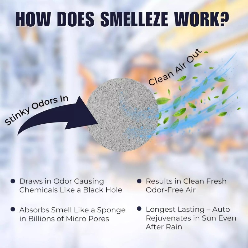 SMELLEZE Reusable Formaldehyde Smell Deodorizer Pouch: Rid Odor in 150