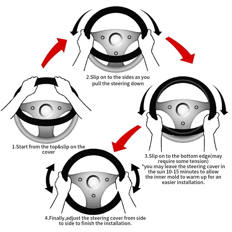 WZYWHJ Steering Wheel Cover - Protects and Decorates Your Car