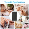 Pack of 12 Black Nail Files, Double-Sided Nail File with