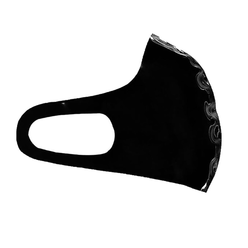 GREEFEI Black Latex Half Face Mask Handmade,Rubber Half Face Mask