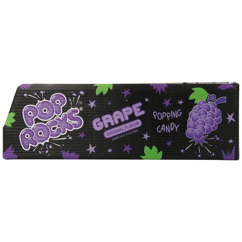 POP ROCKS Popping Candy, Grape, 0.33 oz, 24 Count