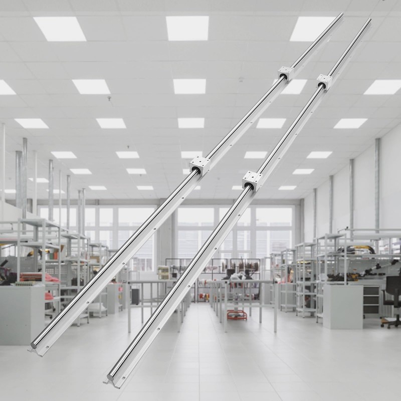 VEVOR Linear Rail, 2 PCS SBR 20-2200mm, Linear Guideway Rail,