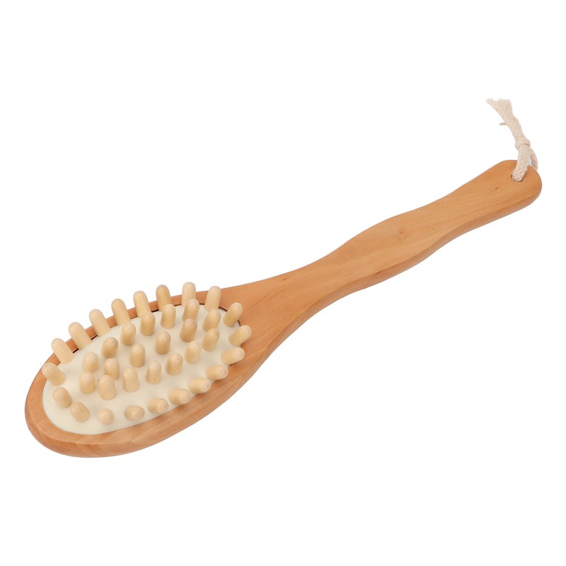 Wood Bath Brush Long Handle Soft Bristle Deep Cleansing Relieve