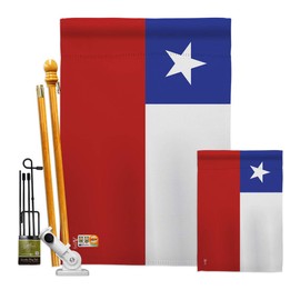 Nationality Chile Garden House Flags Kit Regional Nation International World Country Particular Area Small Decorative Gift Yard Banner Double-Sided Made in USA 28 X 40