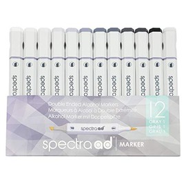 Spectra AD Marker Set of 12 - Grey One (Cool)