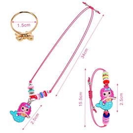 Faburo 30pcs Kids Jewelry for Girls, 10 Necklaces, 10 Rings, 10 Bracelets, Little Girls Jewelry Kids Unicorn Necklace Rings for girls, Kid Bracelets Necklace Birthday Gift Age 2 4 6 8