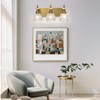 LIROUVET 3 Lights Brass Gold Crystal Bathroom Vanity LightsLight Fixtures