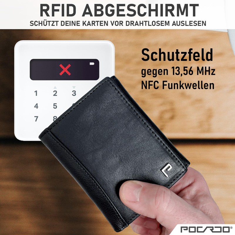 POCARDO Chic Men's Wallet Made of Premium Genuine Leather, 4