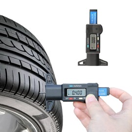 Digital Tire Tread Depth Gauge, Tire Tread Depth Gauge, 0-25.4 MM Inch Tyre Guage Digital with LCD Display Tread Checker Tire Tester, Tire Tread Depth Measuring Tool for Cars Trucks Vans SUV
