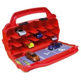 Motormax 78117 - Hot Wheels Car Collector Case/Storage Box, red