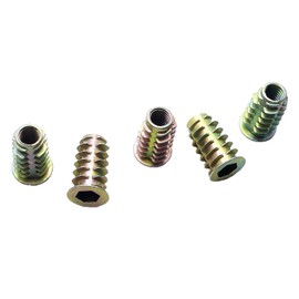 20x M6 x 20mm Furniture Hex Drive Flat Head Nuts Screws for Wood Insert