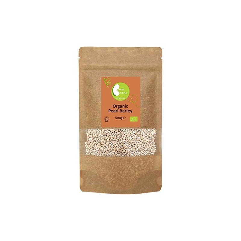 Organic Pearl Barley -Certified Organic- by Busy Beans Organic (500g)
