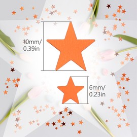 Yosawa 60g/2.1oz Star Confetti Star Shape Sequins Table Confetti for Wedding Birthday Party(XZX/Orange)