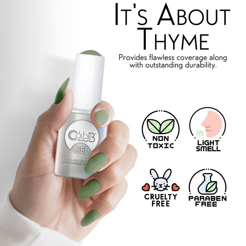 Color Club It's About Thyme Nail Gel Earthy Green Color