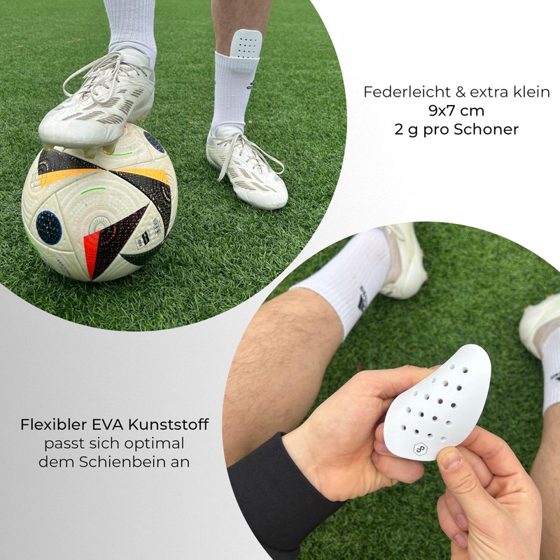JDP Light Shin Pads, Extremely Light/Barely Noticeable Mini Shin Pads,