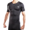 LP SUPPORT AIR Menâs Short Sleeve Compression Workout top Dark