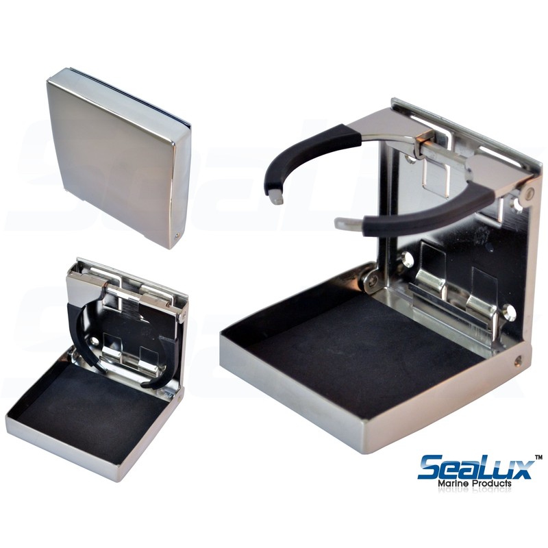 SeaLux Stainless Steel Adjustable Fold Down Cup, Drink and Mug