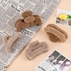 Yonchic 4-Piece Faux Fur Hair Clips, Different Shape Hair Claws