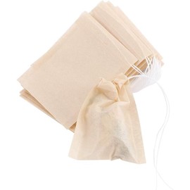 100Pcs Disposable Tea Bags For Loose Leaf Tea, Unbleached Tea Filter Bags With Drawstring, And Compostable,Tea Filters, Tea Accessories